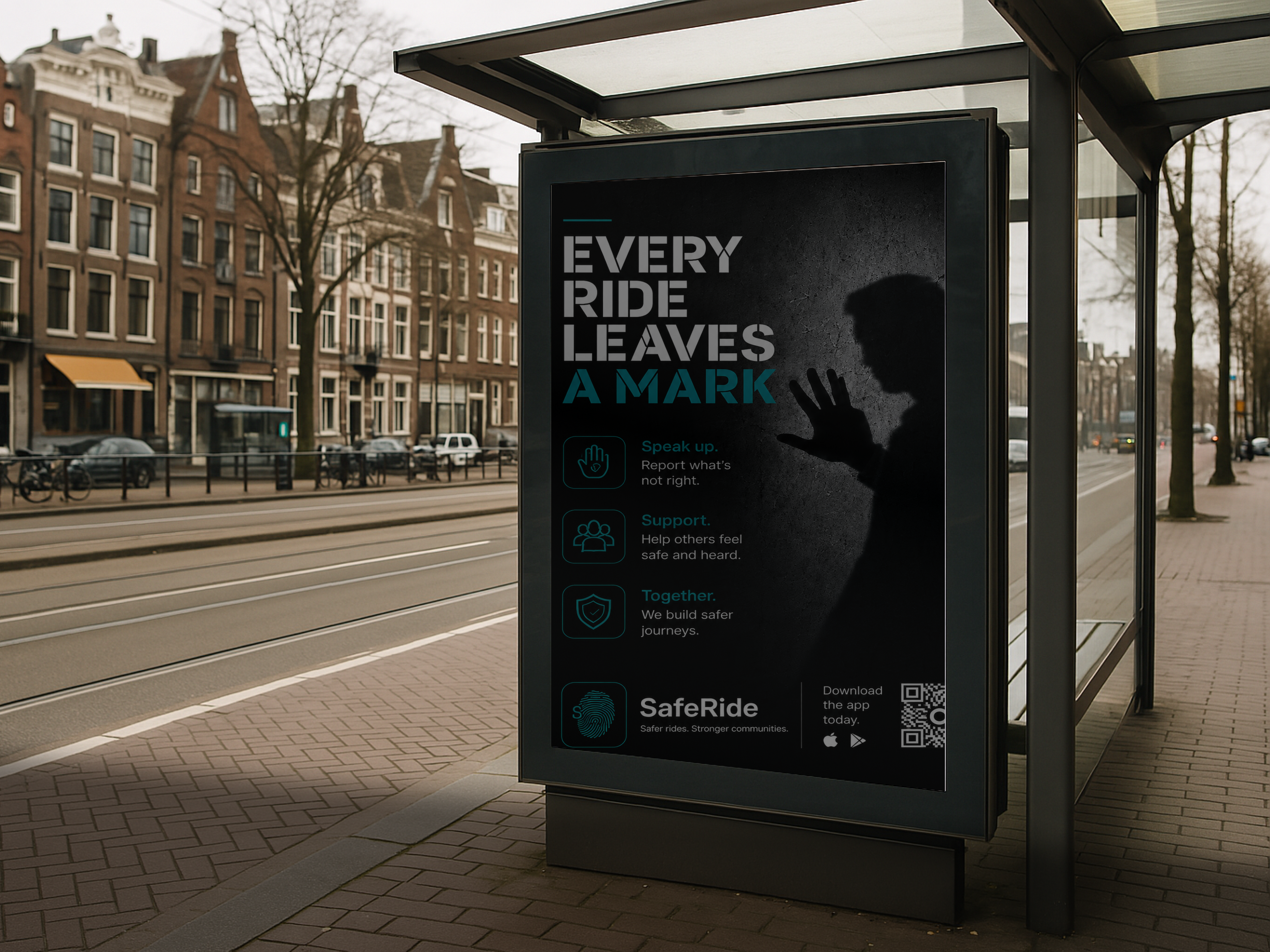 Pedestrian walkway awareness poster in Sri Lanka