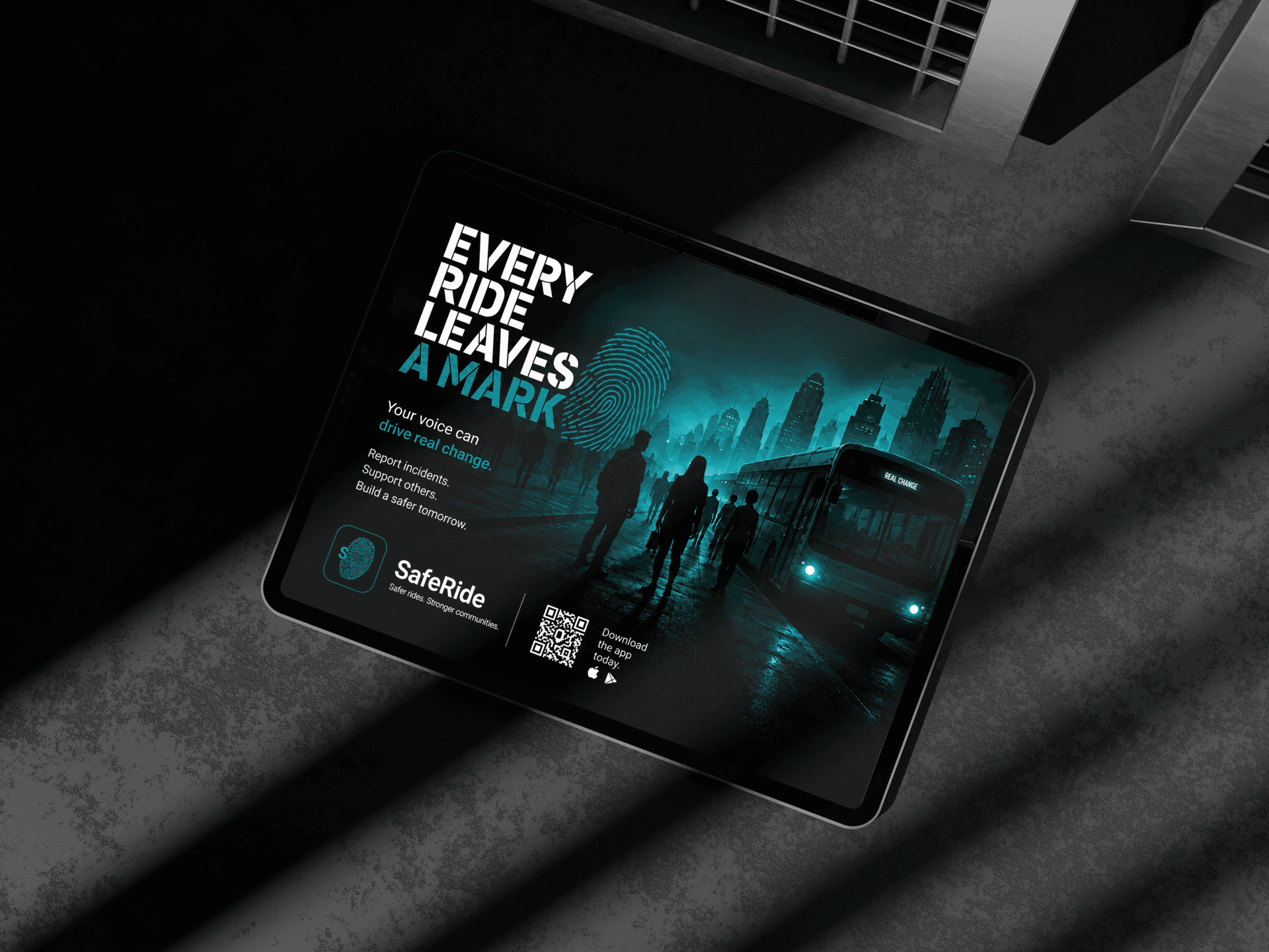 Every ride leaves a mark - Commuter web application on tablet and mobile